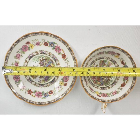 Vintage Royal Paragon Manchu Pattern Fine Bone China Tea Cup and Saucer - Picture 11 of 12